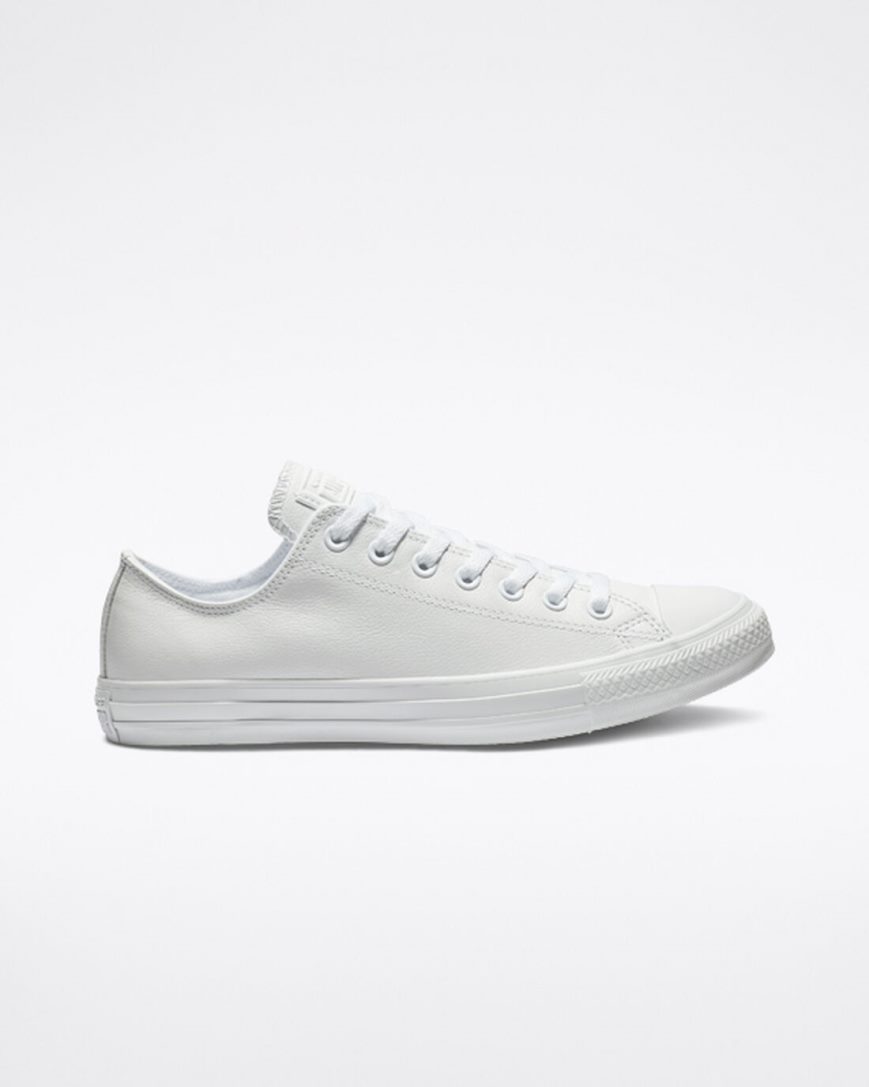 Zapatillas Bajas Converse Chuck Taylor All Star Cuero Mujer Blancas | PE 78LEW0